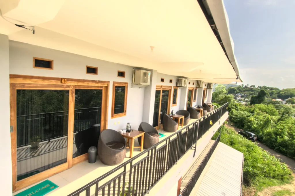 View from the room terraces at Hotel Bonne Nuit in Labuan Bajo